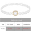 INSPIRE CHIC Women's Faux Pearl Rhinestones Apparel Belt 65cm x 2cm 1 Pc - 4 of 4
