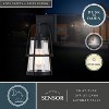 VAXCEL Portage Park 1 Light Black Dusk to Dawn Outdoor Wall Lantern Clear Glass - 2 of 4