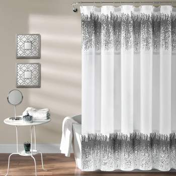 Single Shimmer Sequins Shower Curtain - Lush Décor