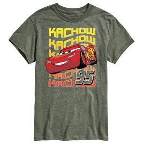 Men's - Cars - Lightning McQueen Kachow Stacked 95 Short Sleeve Graphic T-Shirt - 1 of 4