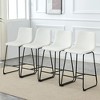 Dolonm Set of 2 Modern Bar Stools, 17.7x14.5x37 Inches, Minimalist Kitchen & Bar Stools with Footrest - 4 of 4