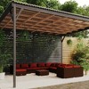 vidaXL Garden Lounge Set Brown - 2 of 4