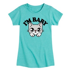 Girls' - Instant Message - Cat I'm Baby Fitted Short Sleeve Graphic T-Shirt - 1 of 4