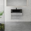 Whisen Minimalist Floating Wall-Mounted Bathroom Vanity with Integrated Quartz Sand Sink and  Storage Drawers - Grey - 2 of 4