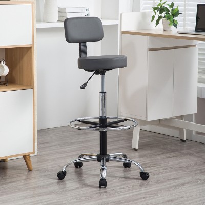 Home Imports Emporium Adjustable Height Drafting Chair,  Rolling Wheels, Adjustable Height, Backrest, Office Stool
