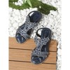 Clotth Women's Floral Flat Sandals - Elastic Strap for Summer Beach, Sparkling Jeweled Bohemian Flats,Sandals with Non Slip Shoes - 4 of 4