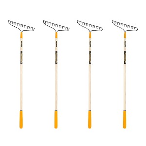 3.1 in 16-Tine Welded Bow Rake with Cushion End Grip on Hardwood Handle ...