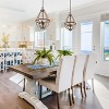 LNC Timeless 4-Light 13.4" Farmhouse/Rustic Lantern Mini Chandelier, Rustic Bronze and Weathered Gray Wood Tone - 4 of 4