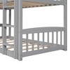 NicBex Twin over Twin Bunk Bed Classic House Shape Loft Bed Pine Frame Bed Frame with Guardrails, Slide and Ladder, No Box Spring Required - 4 of 4
