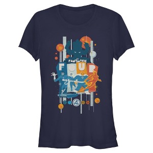 Juniors The Fantastic Four: First Steps Retro Galactus vs First Family T Shirt - 1 of 2