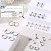 Hypoallergenic Surgical Steel Flat Back Earrings - 14K Gold Plated Stud & Hoop Set for Sensitive Ears - 4 of 4
