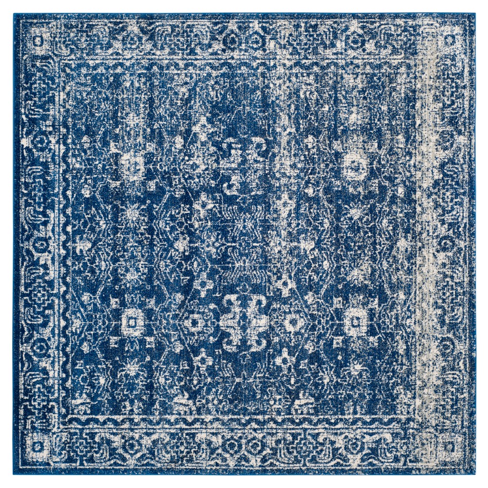 6'7inx6'7in Square Asteria Evoke Rug Navy/Ivory Square - Safavieh