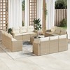 vidaXL Garden Sofa Set Beige PE Rattan Large UV-resistant materials - 2 of 4