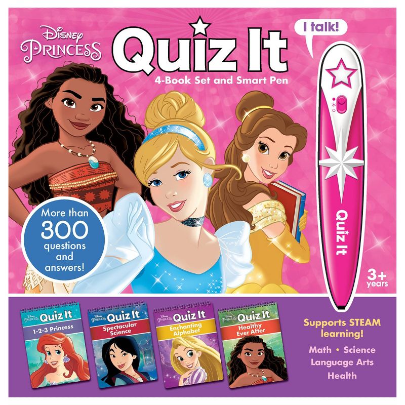 Disney Princess Quiz It Electronic Smart Pen with 4 Books STEAM Learning Set, 1 of 9