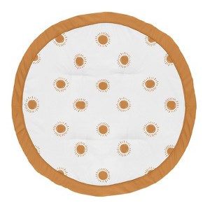Sweet Jojo Designs Boy or Girl Gender Neutral Unisex Baby Tummy Time Playmat Boho Sun White and Orange - 1 of 4