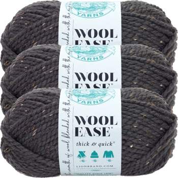 (3 Pack) Lion Brand Wool-Ease Thick & Quick Yarn - Toasted Almond