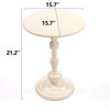 FONTOI End Table, Sofa Table Laptop Snack Stand, Nightstand for Living Room, or Modern Accent Table, Off White, 15.7"*15.7"*21.2" - 2 of 4