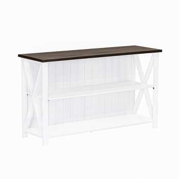 30" Solid Wood Farmhouse Storage Console Table - Saracina Home