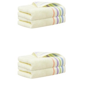 Unique Bargains Colorful Striped Pattern Comfort Quick-Drying Hand Towel 4 Pcs 13" x 30" - 1 of 4