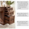 SinCiDo 58" Farmhouse Executive Desk, Embossed Texture Computer Desk with Drawers & Cabinet, Writing Table for Home Office - 4 of 4