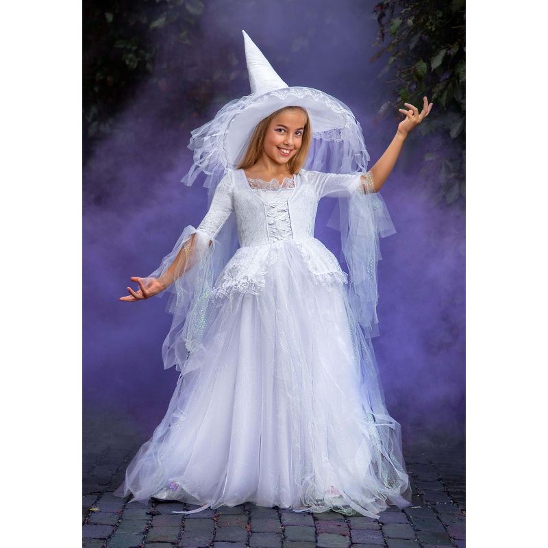 HalloweenCostumes.com Girl's White Witch Costume, 5 of 10