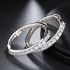 Hoop Earrings for Women Gold Plated Clear Cubic Zirconia Ginger Lyne Collection - 3 of 4