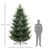 FURNIinspire Artificial Trees Christmas Tree Nordic Pine Artificial Tree With 1939 Branch Tips, Base For Holiday Party, Green, 59"*59"*106.3" - 3 of 4