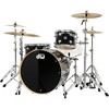 DW SSC Collector's Series 4-Piece FinishPly Shell Pack With 24" Bass Drum With Satin Chrome Hardware Black Ice - 3 of 4