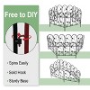 5 Panels Decorative Garden Fence Metal Wrought Iron Railings Fencing Outdoor Rustproof Landscape Border Animal Barrier - 4 of 4