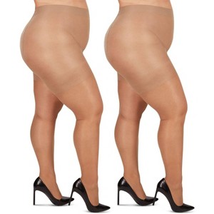 MeMoi 2 Pair Curvy Energizing Ct Pantyhose - 1 of 1