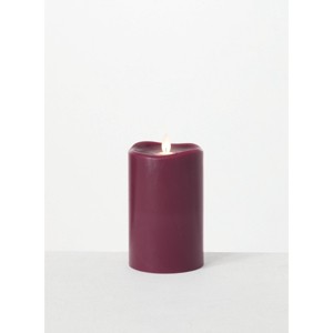 Sullivans Candle Impressions 6" Wave Top Smooth LED Pillar Candle - 1 of 3