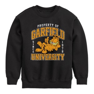 Boys' - Garfield - Varsity Graphic Long Sleeve Fleece Sweatshirt - 1 of 4