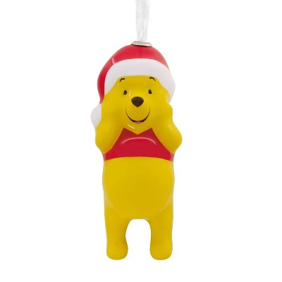 Hallmark Disney Winnie the Pooh with Santa Hat Decoupage Christmas Tree Ornament