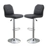 SKRAN Contemporary Padded Seat Counter Height Barstool, Set of 2 Adjustable Bar Stool Chair Chrome Base, Home Bar Furniture - 4 of 4