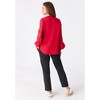 Roaman's Lace-Trim Blouson-Sleeve Top - 3 of 3