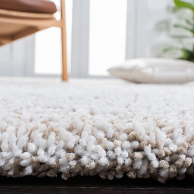 Ivory 8' x 10' Handmade Tufted Shag Rug