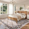 Washable Rug Modern Floral Rug Non Slip Low Pile Rug Stain Resistant Area Rug Non Shedding Indoor Floor Cover for Bedroom Living Room - 3 of 4