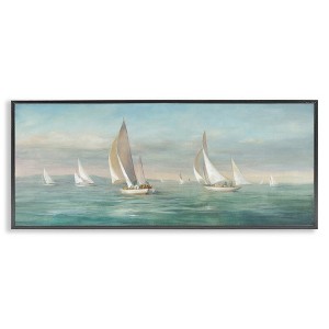 Stupell Industries Sailboat Fleet Ocean Waves, 24" x 10" - 1 of 4