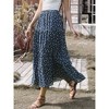 INSPIRE CHIC Women's Flowy Floral Summer Elastic High Waisted Side Slit Casual A-Line Maxi Skirts - 4 of 4
