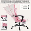 Gaming Chair with Footrest, High Back Gaming Chairs PVC Leather Ergonomic Office Gamer Chair Headrest Lumbar Support Racing Style Video Gaming Chair - 2 of 4