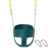 Etokfoks High Back Full Bucket Toddler Swing Seat Yellow Coated Chains Fully Assembled Outdoor Baby Swing Set Accessory 1 Piece - 2 of 4