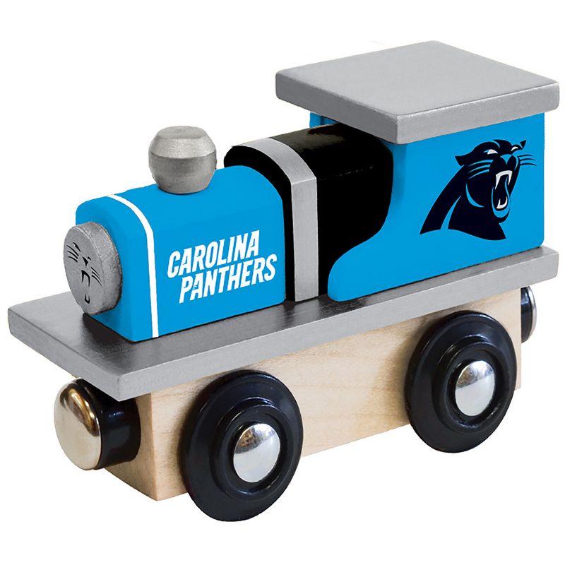 MasterPieces Officially Licensed NFL Carolina Panthers Wooden Toy Train Engine For Kids, 2 of 5