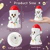 Racxily Christmas Ghost Decor - Halloween White Ghost with Santa Hat Led Night Light Little Boo Figurine Statue Festival Lamp Table Topper - 2 of 4