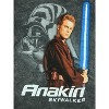Seven Times Six Star Wars Men's T-Shirt Anakin Skywalker Mineral Wash Graphic Crewneck Tee Black - 2 of 4