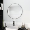 SEVOBAL Bathroom Vanity Mirrors Large Round Black Mirror with Clear Reflection Long-Lasting Durability Multi-Room, Black, 24"*24"*1.2" - 2 of 4
