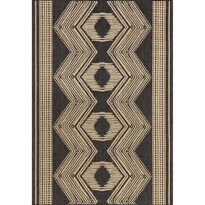 nuLOOM Rayna Geometric Stain Resistant High Traffic Outdoor Area Rug