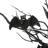 24" Halloween Black Fern and Bats Wreath - National Tree Company - 3 of 4
