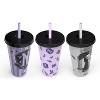 Zak Designs 3pc 25 fl oz Wednesday Polypropylene Tumbler Set Black - 3 of 4