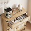 Rattan Sideboard Buffet Cabinet, 30'' Wooden Coffee Bar Storage Cabinet with Drawers, Modern Console Cabinet for Kitchen Living Room Hallway - 4 of 4
