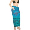 LA LEELA Women's Sarong Bikini Skirt Cover up Swimwear Bathing suit Summer Wraps Swimsuit Beach Wrap Coverups for Women One Size Blue, Tie Dye Design - 3 of 4